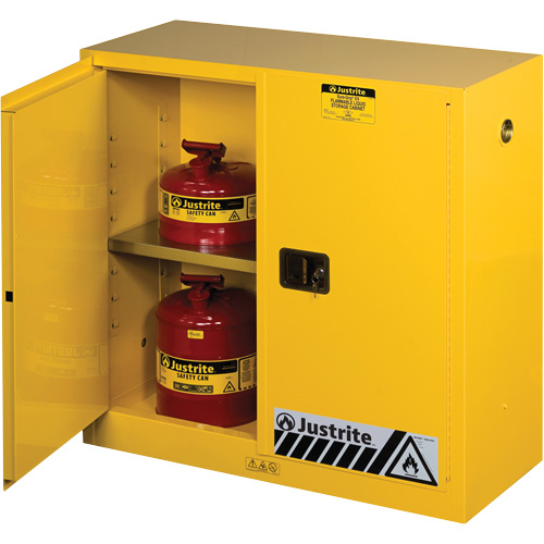 Armoires Sure-Grip EX pour produits inflammables, 30 gal., 2 Porte(s), 43" La x 44" h x 18" p Oxymax Inc