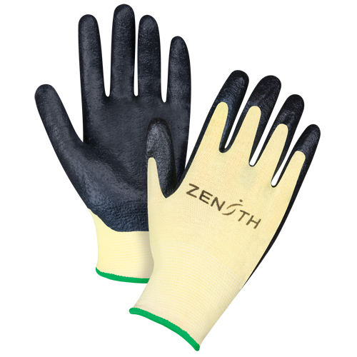 Gants r&eacute;sistants &agrave; la coupe avec prise sup&eacute;rieure, Taille Petit/7, Calibre 13, Rev&ecirc;tement Mousse de nitrile, Enveloppe en Aramide, ANSI/ISEA 105 niveau 3/EN 388 niveau 5 Oxymax Inc