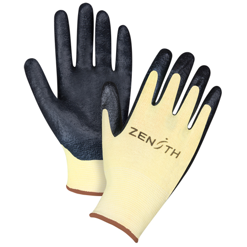 Gants r&eacute;sistants &agrave; la coupe avec prise sup&eacute;rieure, Taille Grand/9, Calibre 13, Rev&ecirc;tement Mousse de nitrile, Enveloppe en Aramide, ANSI/ISEA 105 niveau 3/EN 388 niveau 5 Oxymax Inc