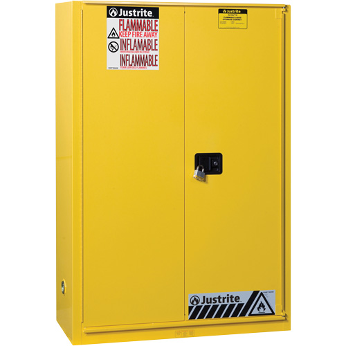 Armoires Sure-Grip EX pour produits inflammables, 45 gal., 1 Porte(s), 43" La x 65" h x 18" p Oxymax Inc
