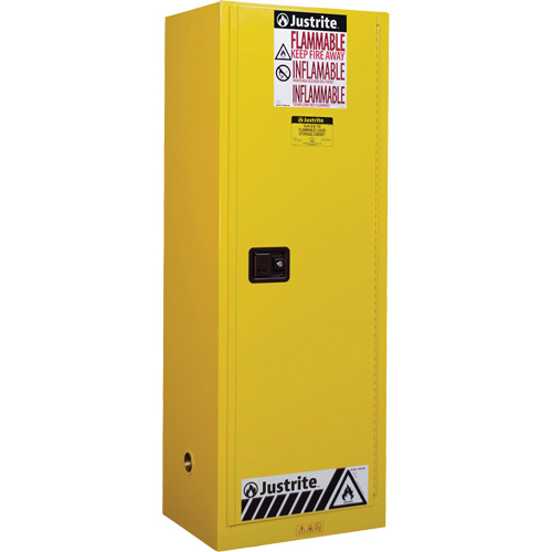 Sure-Grip&reg; EX Slimline Flammable Safety Cabinet, 22 gal., 1 Door, 23.25" W x 65" H x 18" D Oxymax Inc