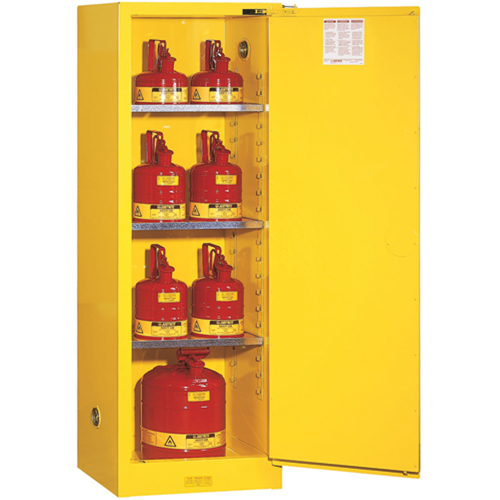 Sure-Grip&reg; EX Slimline Flammable Safety Cabinet, 22 gal., 1 Door, 23.25" W x 65" H x 18" D Oxymax Inc