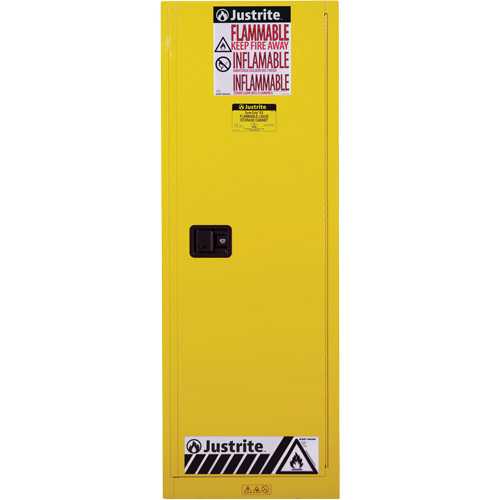 Sure-Grip&reg; EX Slimline Flammable Safety Cabinet, 22 gal., 1 Door, 23.25" W x 65" H x 18" D Oxymax Inc