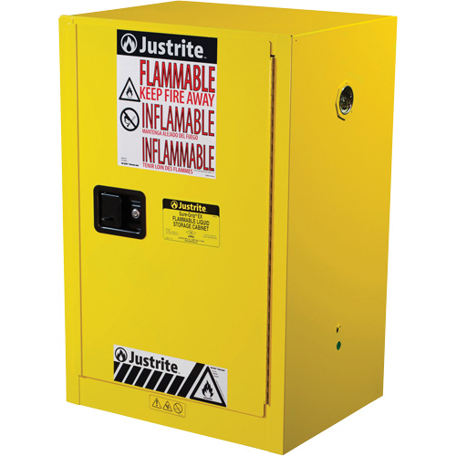 Armoire de s&eacute;curit&eacute; compacte pour produits inflammables EX Sure-Grip, 12 gal., 1 Porte(s), 23,25" La x 35" h x 18" p Oxymax Inc