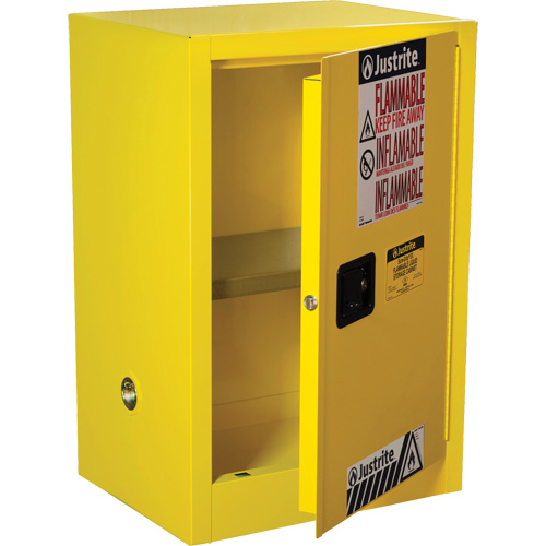 Armoire de s&eacute;curit&eacute; compacte pour produits inflammables EX Sure-Grip, 12 gal., 1 Porte(s), 23,25" La x 35" h x 18" p Oxymax Inc
