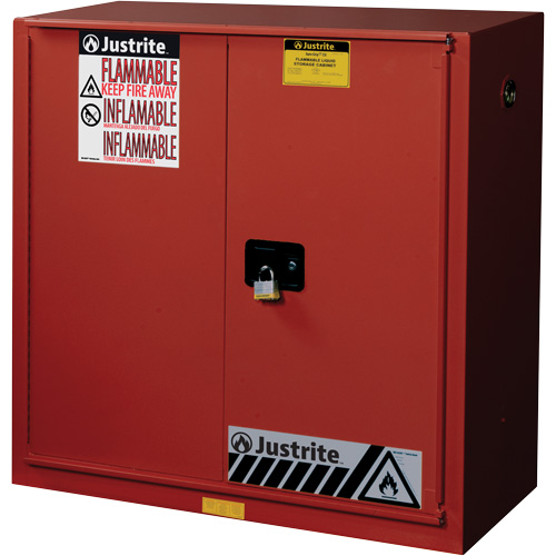Armoire de s&eacute;curit&eacute; pour la peinture et les encres combustibles EX Sure-Grip, 40 gal., 3 tablettes Oxymax Inc