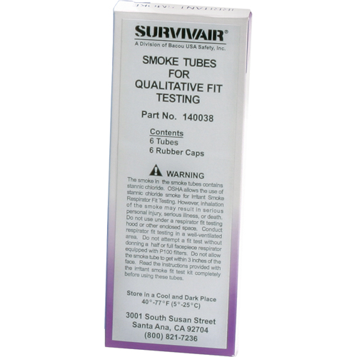 Fit Test Kits - Replacement Tubes, Qualitative, Smoke Testing Solution Oxymax Inc