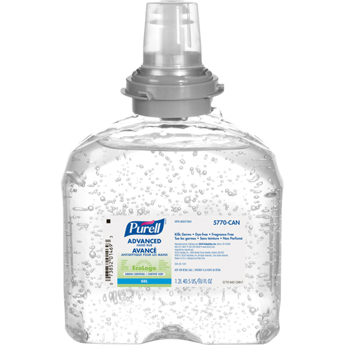 TFX Advanced Hand Sanitizer, 1200 ml, Cartridge Refill, 70% Alcohol Oxymax Inc