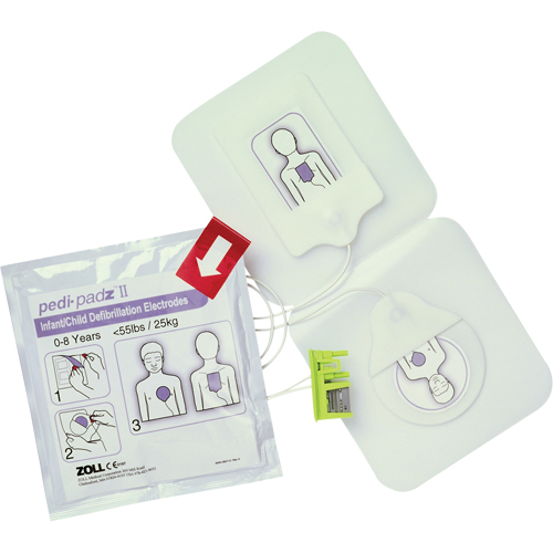 &eacute;lectrodes Pedi-Padz II, Zoll AED Plus Pour, Classe 4 Oxymax Inc