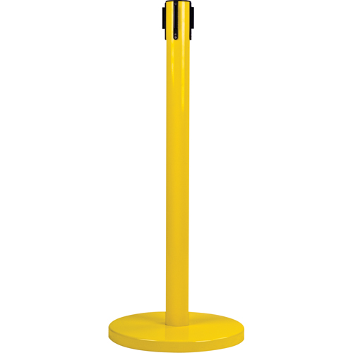 Poteau r&eacute;cepteur pour barri&egrave;res sur pieds pour le contr&ocirc;le des foules, Hauteur de 35", Jaune Oxymax Inc