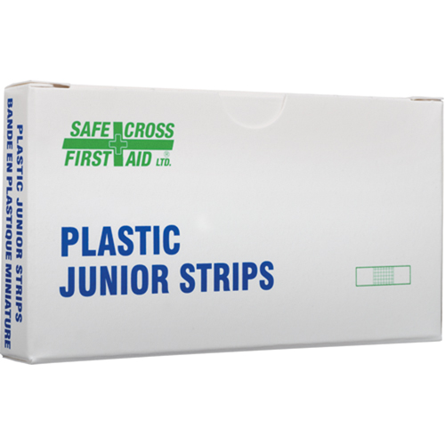Junior Strips Bandages, Rectangular/Square, 18", Plastic, Sterile Oxymax Inc