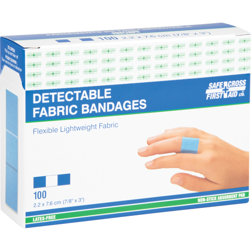 Bandages, Rectangular/Square, 3", Fabric Metal Detectable, Sterile Oxymax Inc