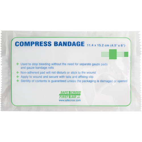 Compress Bandages, Crepe Tails, Cut to Size L x 4-1/2" W Oxymax Inc
