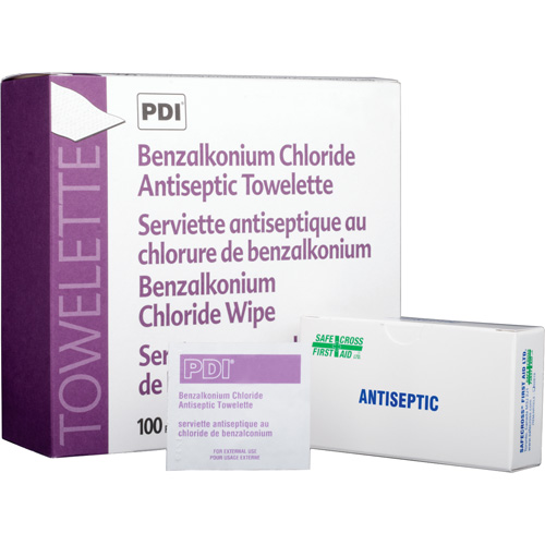 Lingettes antiseptiques au chlorure de benzalkonium, Serviette, Antiseptique Oxymax Inc