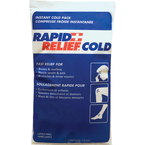 Rapid Relief&reg; Instant Chill Pack, Cold, Single Use, 9" x 6" Oxymax Inc