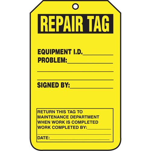 &eacute;tiquettes de s&eacute;curit&eacute; d'inspection et de contr&ocirc;le de l'&eacute;tat de l'&eacute;quipement, Papier cartonn&eacute;, 3-1/8" la x 5-7/8" h, Anglais Oxymax Inc