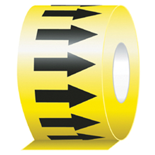 Directional Flow Arrow Tapes, 108', Black on Yellow Oxymax Inc