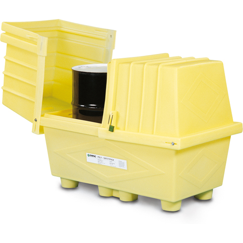 Contenants Poly-Safetypack avec drain, 60,5" lo x 37,25" la x 45,75" h, Capacit&eacute; de charge 1200 lb Oxymax Inc