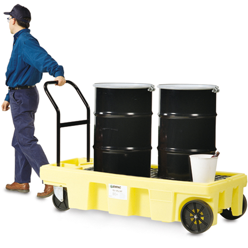 Poly-Spillcart Cart, 66.5" L x 29" W x 43.9" H, 57 US gal. Spill Cap. Oxymax Inc