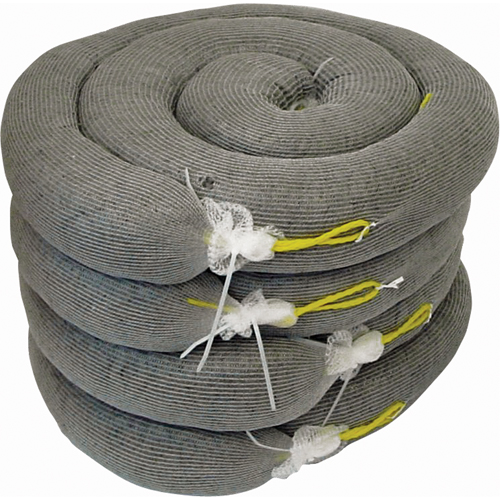Barrage absorbant de premi&egrave;re qualit&eacute;, Universel, 10' lo x 5" la, Absorption 35 gal., 4 /pqt Oxymax Inc