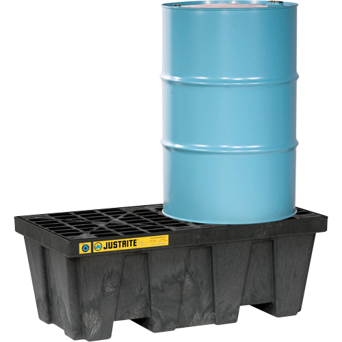 EcoPolyBlend Spill Control Pallets - Without Drain, 66 US gal. Spill Capacity, 49" x 25" x 18" Oxymax Inc