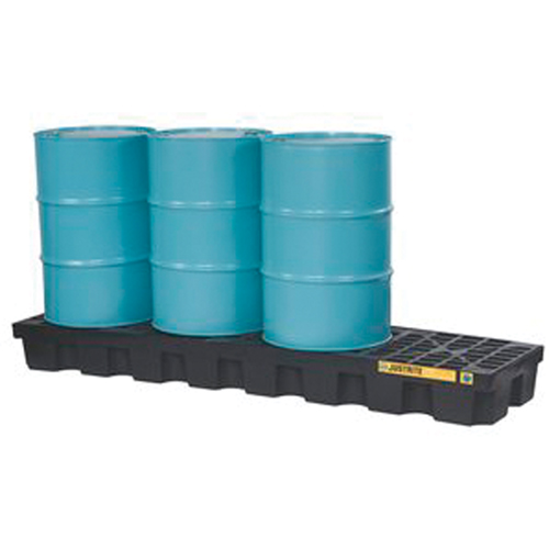 EcoPolyBlend Spill Control Pallets - Without Drain, 75 US gal. Spill Capacity, 97" x 25" x 9" Oxymax Inc