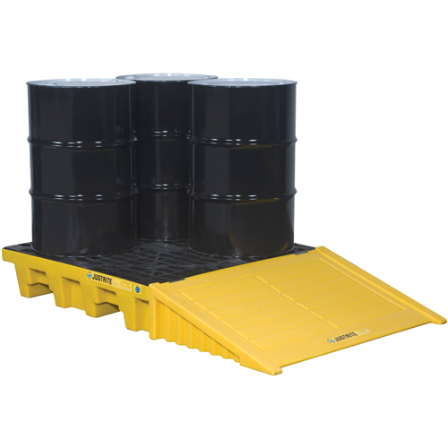 EcoPolyBlend Spill Control Pallets - Without Drain, 73 US gal. Spill Capacity, 49" x 49" x 10.2" Oxymax Inc