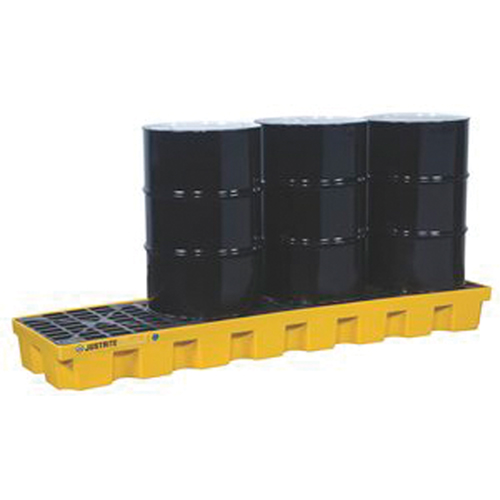 EcoPolyBlend Spill Control Pallets - Without Drain, 75 US gal. Spill Capacity, 97" x 25" x 9" Oxymax Inc