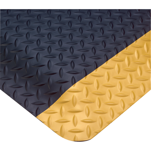 Tapis Smart No 497, Losange, 3' x 75' x 1", Noir/Jaune, PVC Oxymax Inc
