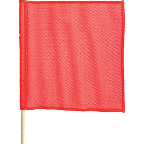 Traffic Safety Flags, Mesh, With Handle Oxymax Inc