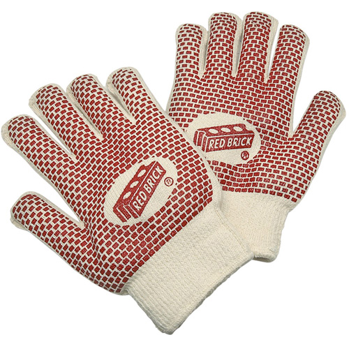Red Brick&reg; Reversible Terrycloth Gloves, Cotton, Double Sided, 10 Gauge, Large Oxymax Inc