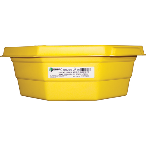 Drums-Up Jr. Trays, 22.75" L x 22.75" W x 7.5" H, 7.5 US gal. Spill Capacity Oxymax Inc