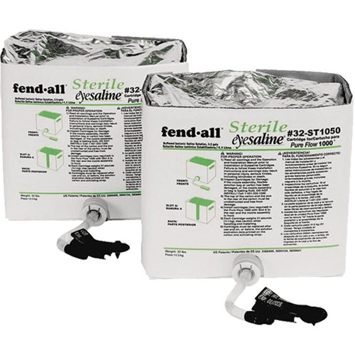 Cartouches de liquide pour poste de douche oculaire Fendall Pure Flow 1000, 1120 oz Oxymax Inc