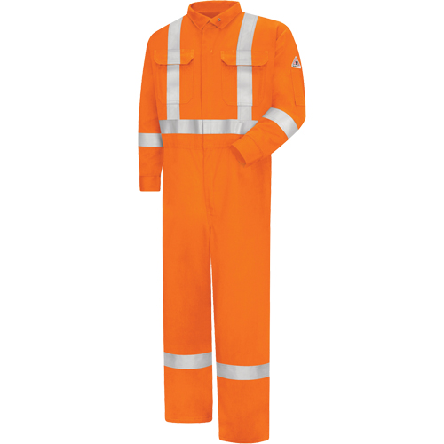 CSA Compliant 7 oz. Ultra Soft&reg; Coveralls, Men's, Orange, Size 38 Oxymax Inc