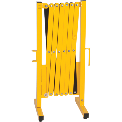 Expandable Barrier, 37" H x 11' L, Black/Yellow Oxymax Inc