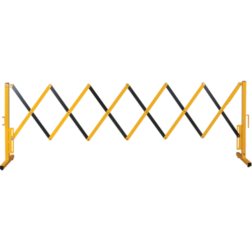 Expandable Barrier, 37" H x 11' L, Black/Yellow Oxymax Inc