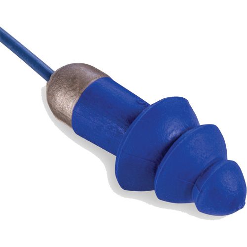 Bouchons d'oreille r&eacute;utilisables et d&eacute;tectable Rockets, Avec cordon, Taille unique, Vrac - &eacute;tui en plastique, NRR dB 27 Oxymax Inc