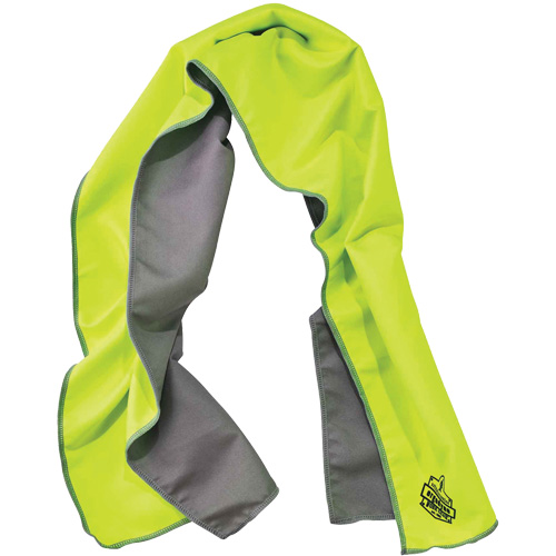 Chill-Its&reg; 6602MF Microfiber Cooling Towel, Hi-Vis Lime Oxymax Inc