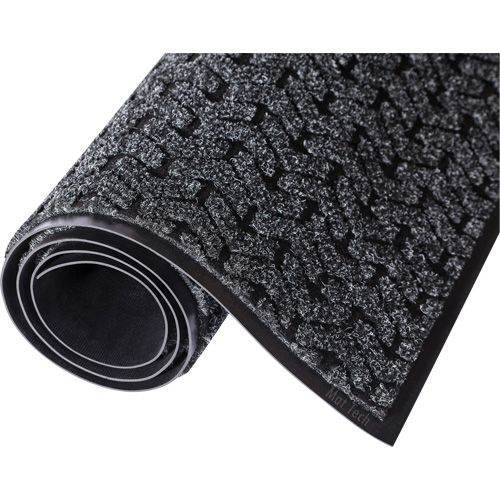 Tire-Track Entrance Mat, Wiper/Scraper, 4' x 6' x 3/8", Charcoal Oxymax Inc
