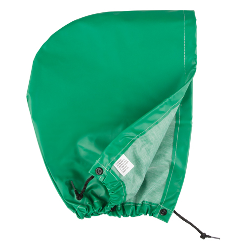 AcidBasicTM Chemical & Acid Resistant Rain Hood, One Size, Green, Polyester Oxymax Inc