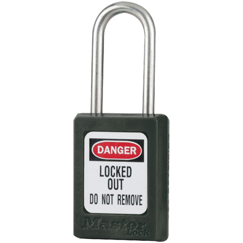 S31 Zenex Safety Padlocks, Black, Keyed Alike, Thermoplastic, 1-3/8" Width Oxymax Inc