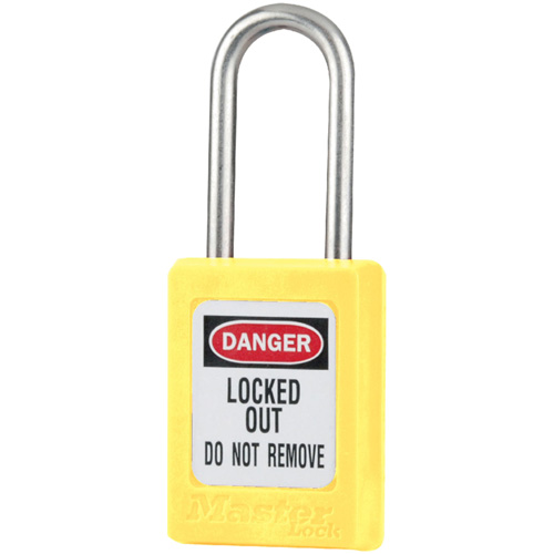 Cadenas de s&eacute;curit&eacute; S31 Zenex, Jaune, Cl&eacute;s identiques, Thermoplastique, Largeur de 1-3/8" Oxymax Inc