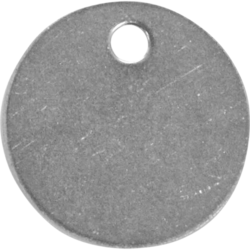 &eacute;tiquettes vierges, Acier inoxydable, 1,5" dia. Oxymax Inc