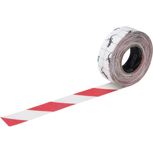 Ruban antid&eacute;rapant de premi&egrave;re qualit&eacute;, 2" x 60', Rouge & blanc Oxymax Inc