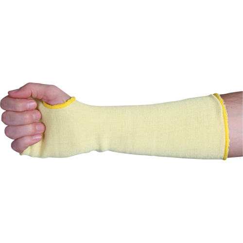 Manches &agrave; doubles couches de tissu r&eacute;sistant &agrave; la coupure, Kevlar, 22", ANSI/ISEA 105 niveau 3, Jaune Oxymax Inc