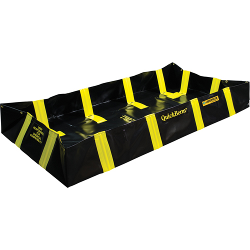 QuickBerm&reg; Containment Berm with Inside Wall Supports, 175 US gal. Capacity, 4' W x 6' L x 12" H, Snap-Up Bracket Oxymax Inc