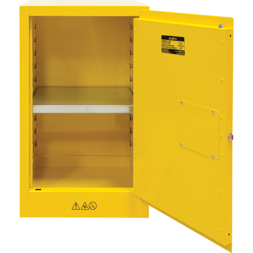Armoire pour produits inflammables, 12 gal., 1 Porte(s), 23" La x 35" h x 18" p Oxymax Inc