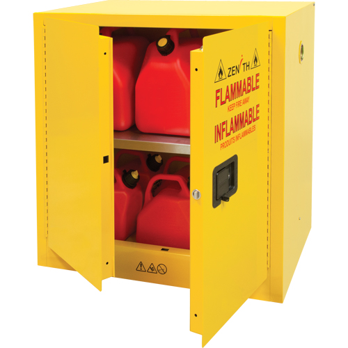 Armoire pour produits inflammables, 22 gal., 2 Porte(s), 35" La x 35" h x 22" p Oxymax Inc