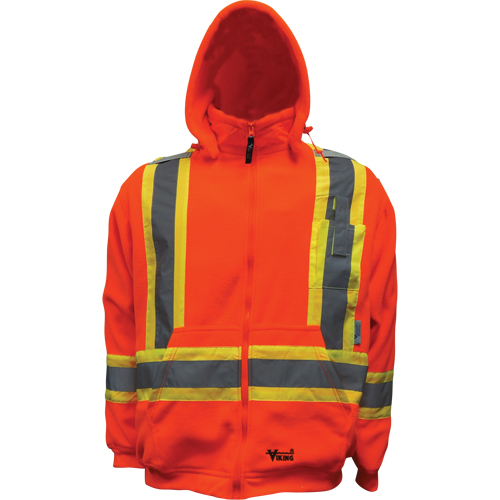 Safety Fleece Hoodie, Fleece/Polyester, Small, Orange Oxymax Inc
