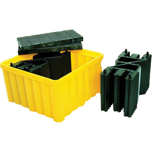 Ultra-IBC Spill Pallet&reg; with Drain, 400 US gal. Spill Capacity, 58.75" x 58.75" x 33" Oxymax Inc